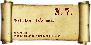 Molitor Tímea névjegykártya